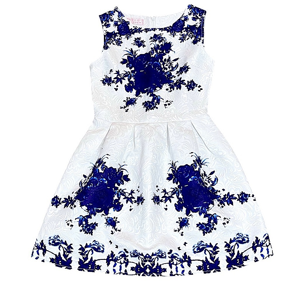 Coquette Balletcore Dress | Porcelain Floral Brocade | Romantic Prep Fit & Flare